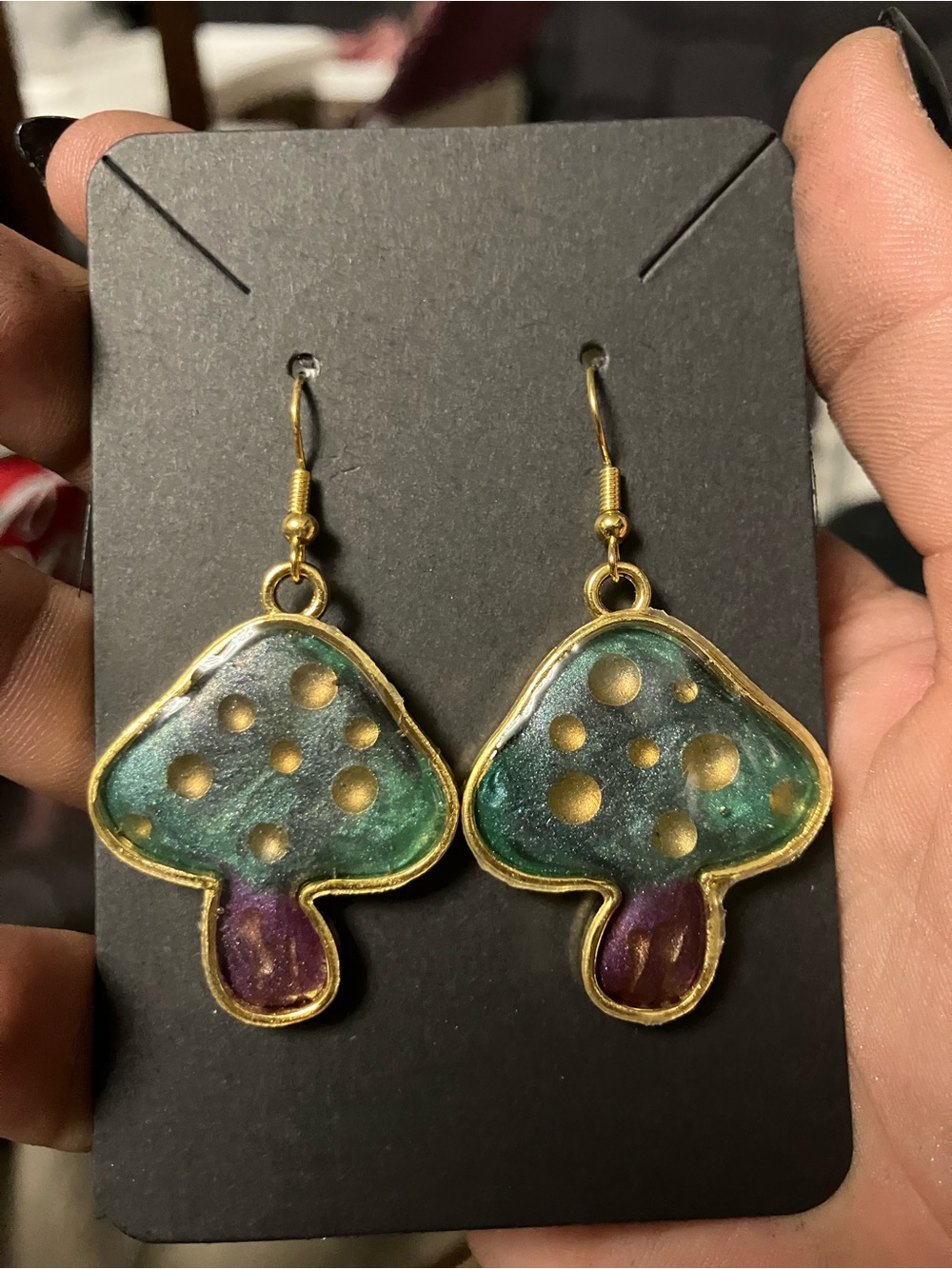 forest shroom earrings